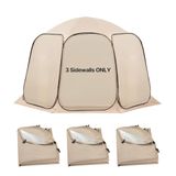 VEVOR Screen House Tent, 3 x 2,8 m, 4-8 personen, pop-up zichttent, draagbaar, afgeschermd, met draagtas, netzijkanten, grondpennen, voor tuin, terras, achtertuin, buitenactiviteiten, beige