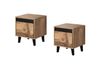 Lot de 2 tables de chevet aspect chêne wotan et gris anthracite