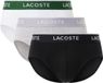 Lacoste Heren Slips Casual Briefs 3-Pack Zwart/Wit/Grijs - Maat L