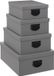 5five Five® Kartonnen opbergdozen set 4 stuks - Grijs