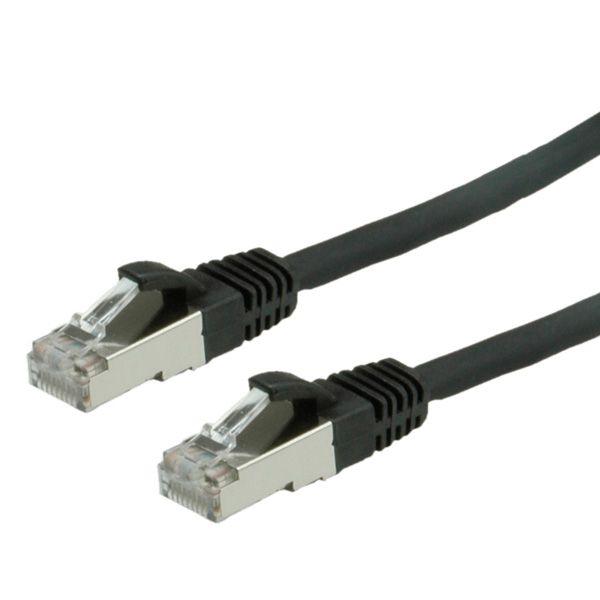 Value S/FTP Patchkabel Cat.6, LS0H, zwart, 0,5m