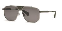Philipp Plein SPP152M Lunettes de soleil Homme Métal Argenté Gris