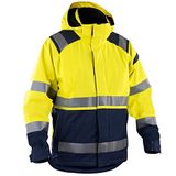 Blåkläder 4987-1987 Shell jack High Vis ongevoerd Geel/Marineblauw maat XXL