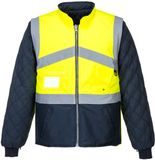 Portwest Hi-Vis ademend 2-in-1 contrast omkeerbaar jack S769 - Geel/Marine - XS