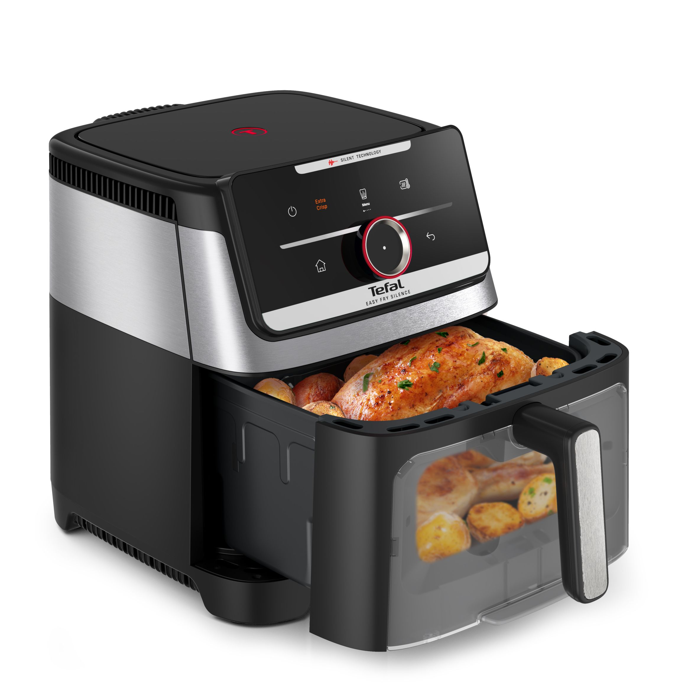 Tefal Easy Fry Smart & Silence 7L Airfryer - EY876DE0 - 1800W - Black/Stainless Steel