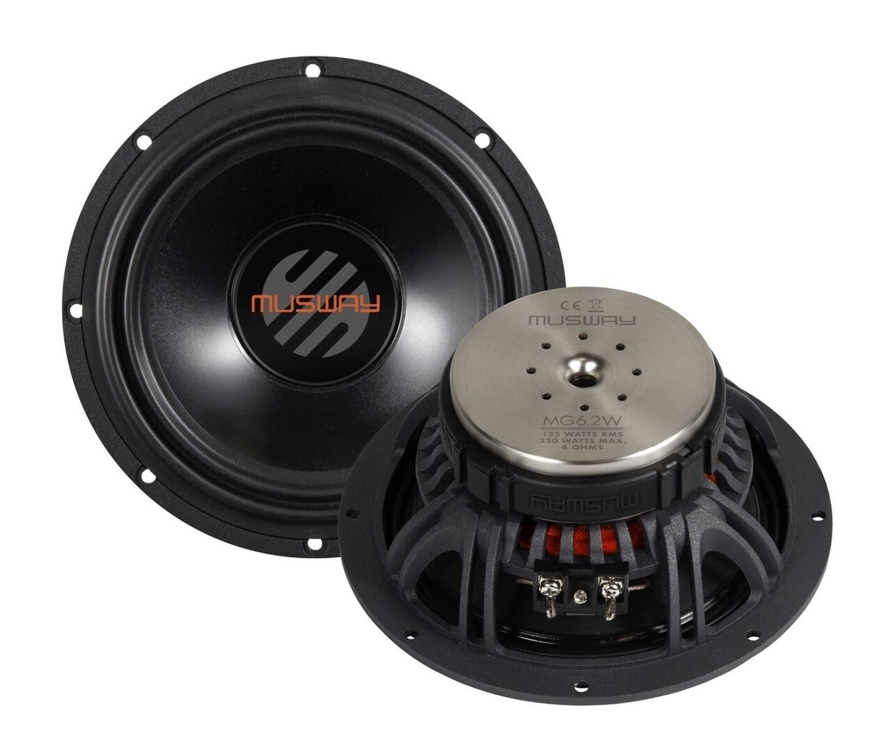 Musway MG6.2W - High end midwoofer set - 16,5 cm - 125 watts RMS - 4 Ohms