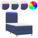 vidaXL Lit plateforme avec matelas et éclairage LED bleu, 100x200 cm, rembourré
