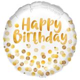 Premium Riethmüller Premium folieballon, gouden verjaardagsfeestje, 45 cm, geschikt voor helium