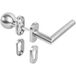 Fimet Garniture interchangeable MÜNCHEN en acier inoxydable sur rosace ovale