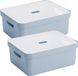 Sunware Sigma Home opbergbox 24L - Set van 2 - Blauw/Transparant