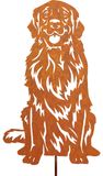 Golden Retriever Décoration de jardin en métal 58cm
