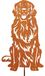 Golden Retriever Décoration de jardin en métal 58cm