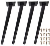 Elzusha - Set van 4 Metalen Meubelpoten - Zwart Hoekig Design 40 cm