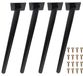 Elzusha - Set van 4 Metalen Meubelpoten - Zwart Hoekig Design 40 cm