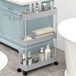 SAKA Slanke opbergwagen, 3 niveaus badkamer rollende utility cart opslag organizer uitschuifbare kar, mobiele rekken unit organizer trolley voor kantoor, badkamer, keuken, wasruimte, smalle plaatsen, grijs