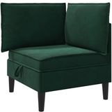 vidaXL Sofa Donkergroen Fluweel