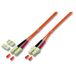 EFB Elektronik SC/SC 50/125µ 1m InfiniBand Glasvezelkabel Beige, Zwart, Oranje, Rood