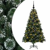 vidaXL Kunstkerstboom met kerstbal 150 cm 150 LED's Warmwit