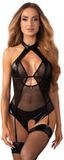 Obsessive Dominna Teddy sans entrejambe - Noir