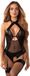 Obsessive Dominna Teddy sans entrejambe - Noir