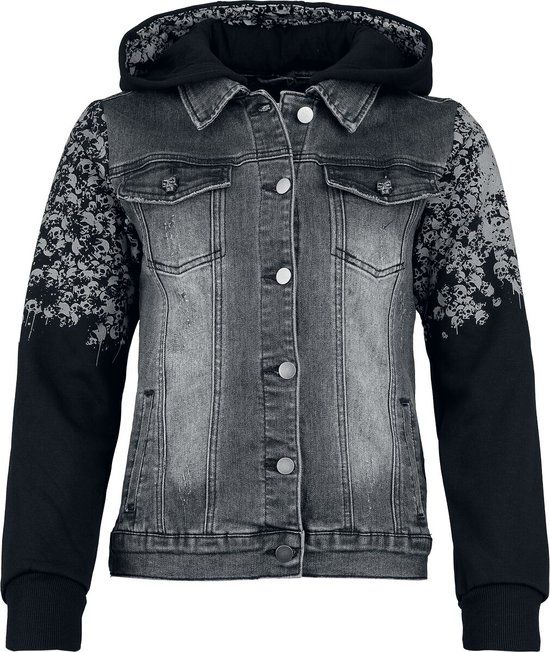 Rock Rebel by EMP Zwarte hoodie met zijzakken - Dames - M