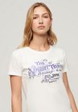 Superdry - Aansluitend Workwear T-shirt met folieprint - Dames - T-shirts