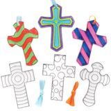 Baker Ross AX789 Cross Suncatcher Decoraties - Pack van 10
