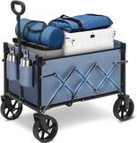 Famanu - Mini opvouwbare bolderkar 70 l, 80 kg draagvermogen, met rem en verstelbare handgreep