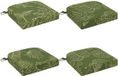 vidaXL - 4-delige zitkussens SOEST - 100% Polyester - Bladontwerp
