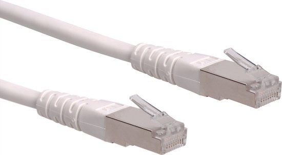 ROLINE patchkabel Cat.6 (Klasse E) S/FTP (PiMF), wit, 1 m