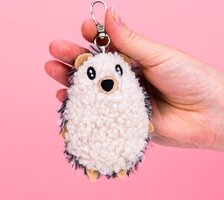 Bitten Knuffel Sleutelhanger - Egel - Unisex - Bruin/Wit