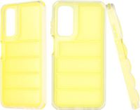 Techsuit Hoesje geschikt voor Samsung Galaxy A25 - Wave Shield Shockproof Hard Case Back Cover - Geel