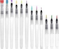 BOTC Set 12 Stuks Waterbrush Pennen - Navulbaar Penseel – Brushlettering & Kalligrafie