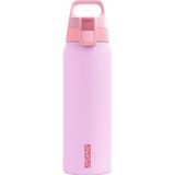 Sigg - Roestvrijstalen drinkfles - Shield One Multicolor Petal - Geschikt voor koolzuurhoudende dranken - Lekvrij - vederlicht - BPA-vrij - Outdoor & Fitness - Roze - 0,75 l