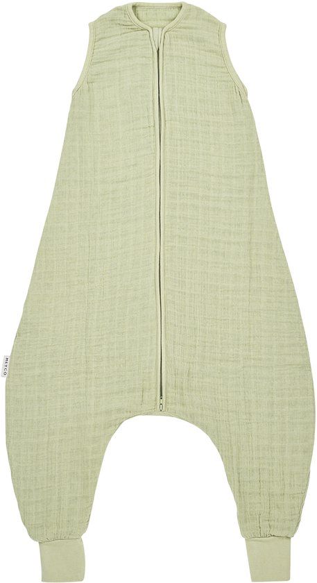 Meyco Baby - Zomer Slaapoverall Jumper - Hydrofiel - Soft Olive - 104 cm