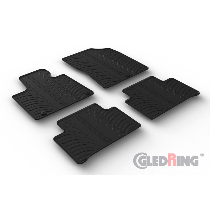 GledRing Rubbermatten passend voor Kia Sorento IV (MQ4) 2020- (T-Design 4-delig + montageclips)