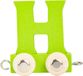 Small Foot - Houten Lettertrein Groen - H - 12 stuks