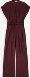 Sissy-Boy Bordeaux Rode Jumpsuit Met Open Rug