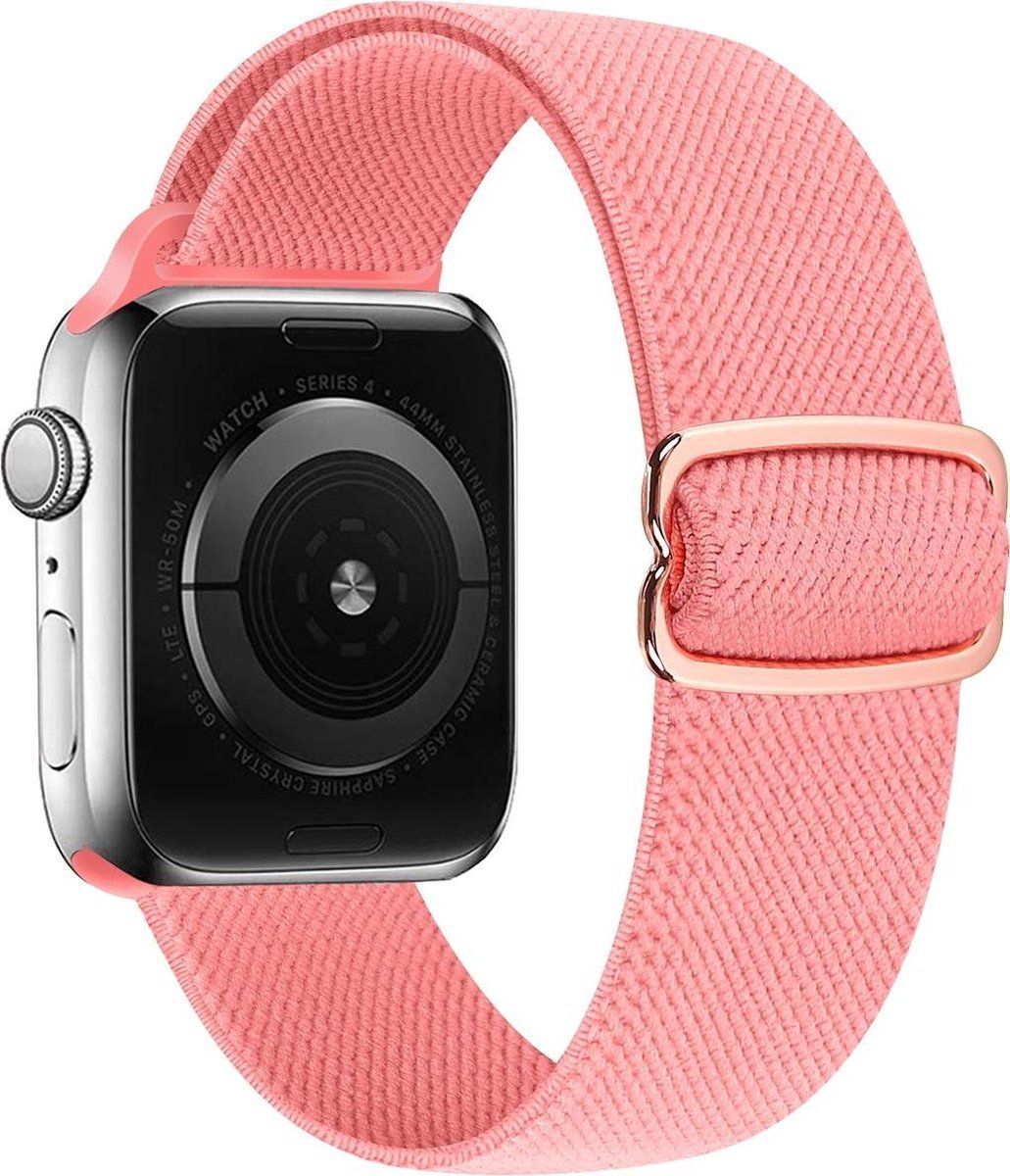 By Qubix Qubix Compatible Apple Watch Band - Solo Loop Nylon - Pink - 38/40/41mm