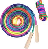 Ensemble de corde pour enfants avec poignée en bois, disponible en 7 couleurs