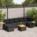 Maison Exclusive - Ensemble de meubles de jardin 8 pièces avec canapé et coussins, noir, en polyrotin
