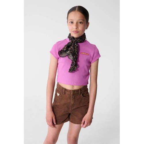 Shoeby T-shirt rib gebreid paars