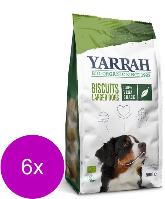 YARRAH Bio Biscuits Larger Dogs - Hondensnacks - 6 x 500 g Vegetarisch