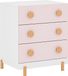 [en.casa] Kindercommode Vaarentaa met 3 lades 55x41x66 cm roze