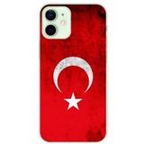 Apple iPhone 12 Mini Drapeau turquie bedrukt siliconen hoesje