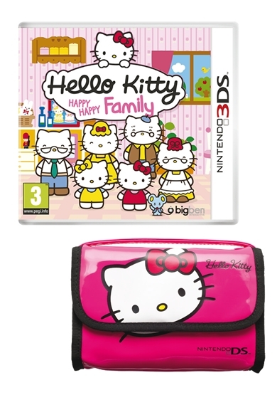Rising Star Games Hello Kitty Happy Happy Family + Pouch (Pink) Nintendo 3DS