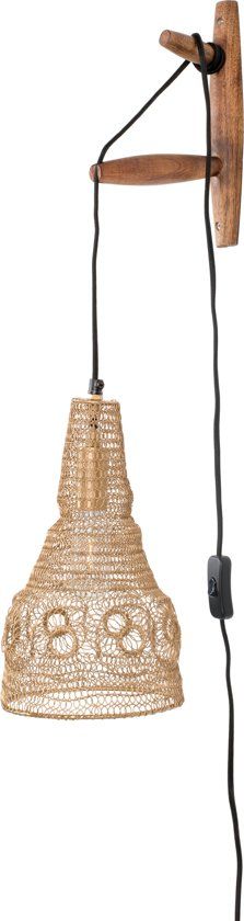 Feliz Alen Wandlamp - Goud/Bruin - Ijzer - E27