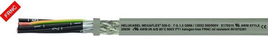 HELU MEGAFLEX® 500-C Câble de commande 7 G 0.75 mm² Gris 13523 par mètre