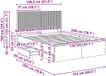 vidaXL Bedframe met opbergruimte en hoofdbord Zwart 150 x 200 cm