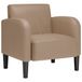VidaXL Fauteuil met armleuningen, Cappuccino, 54 cm, Kunstleer